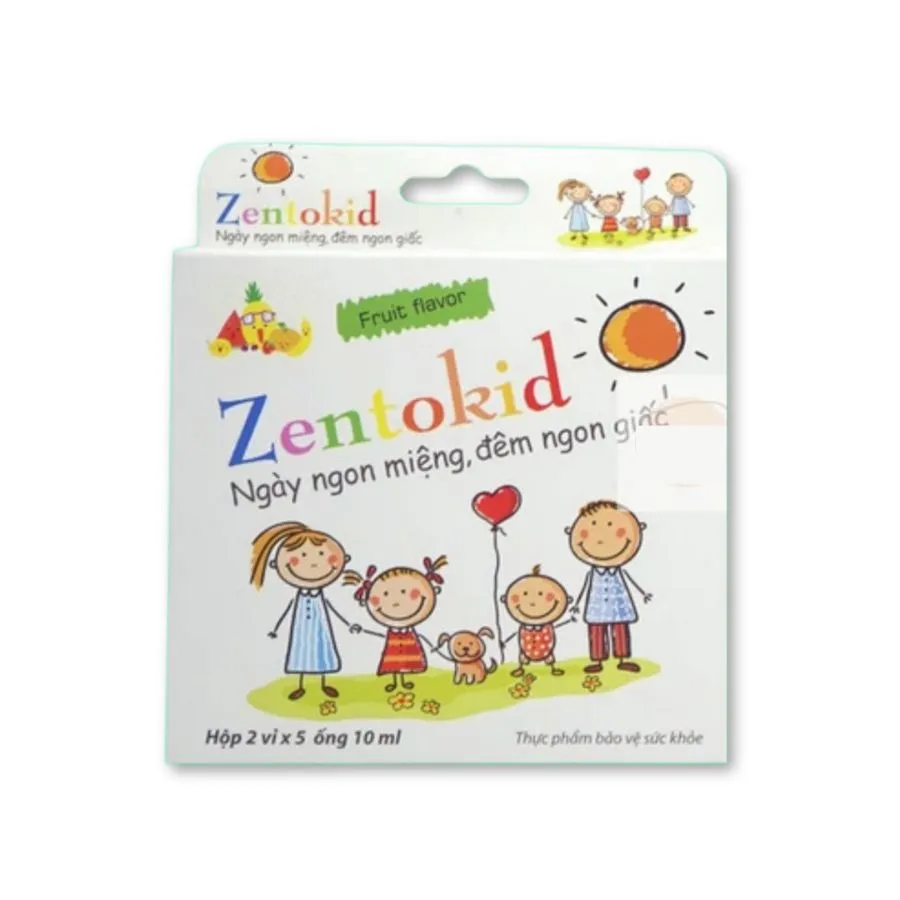 Siro Zentokid hỗ trợ trẻ biếng ăn, chậm tiêu hoá, ngủ ngon giấc (Hộp 10 ống) 2