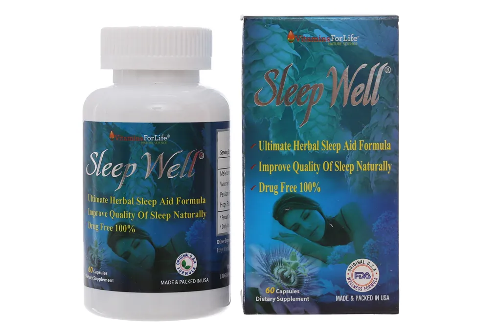 Sleep Well giúp ngủ ngon, giảm căng thẳng thần kinh lọ 60 viên 2