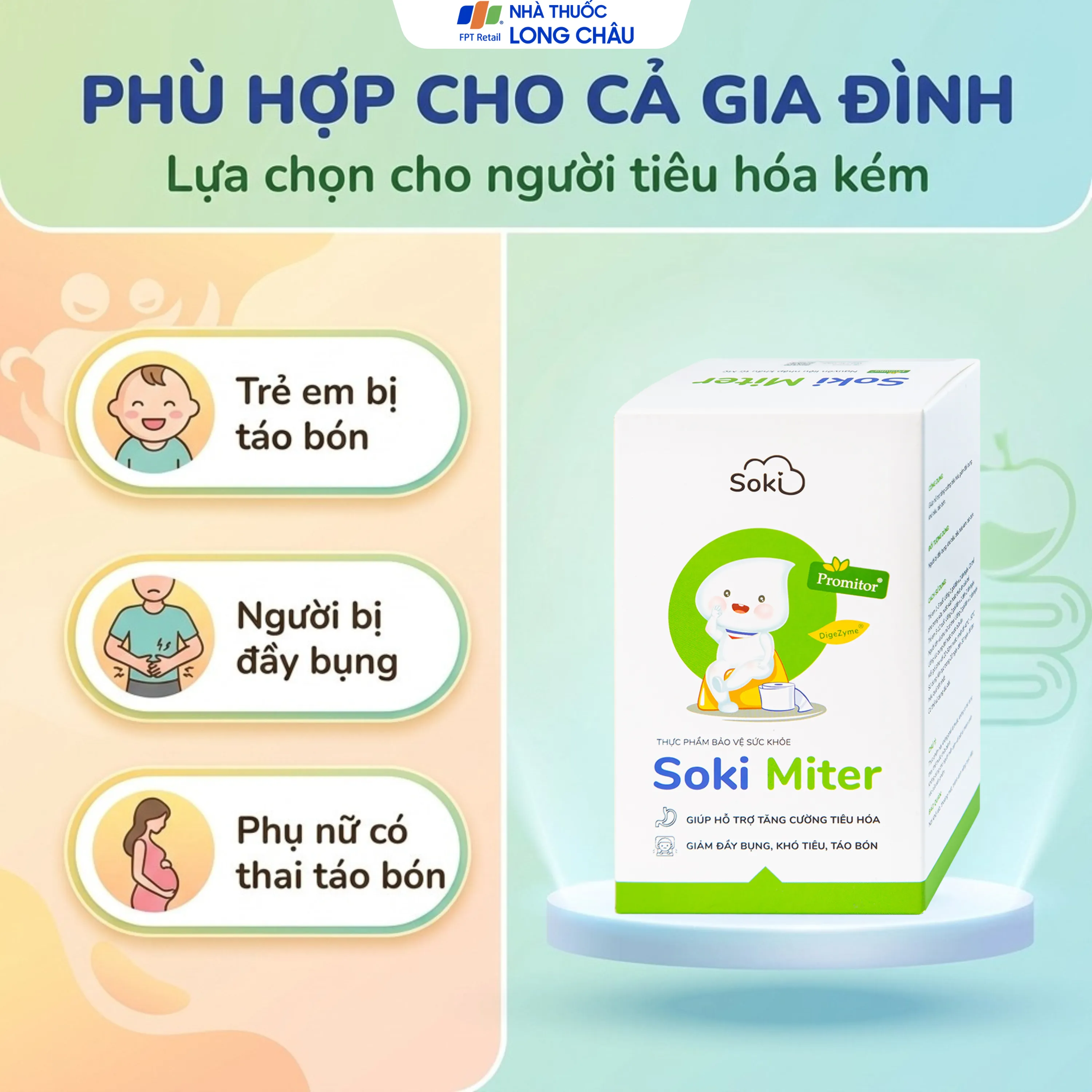 Thực phẩm bảo vệ sức khoẻ Soki Miter tăng cường tiêu hóa, giảm đầy bụng, khó tiêu (Hộp 20 gói x 6g) 4