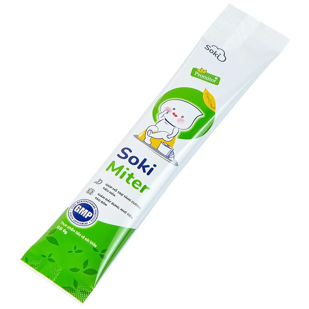 Thực phẩm bảo vệ sức khoẻ Soki Miter tăng cường tiêu hóa, giảm đầy bụng, khó tiêu (Hộp 20 gói x 6g) 6