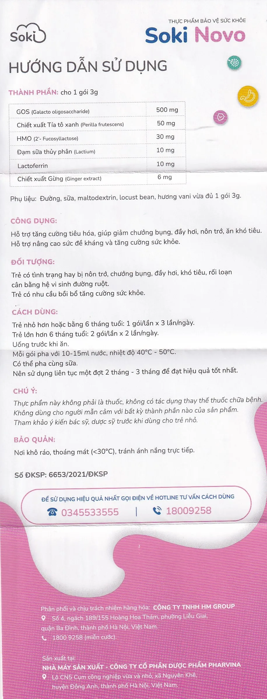 Bột hòa tan Soki Novo hỗ trợ tăng cường tiêu hóa, giúp giảm chướng bụng (18 gói x 3g) 12