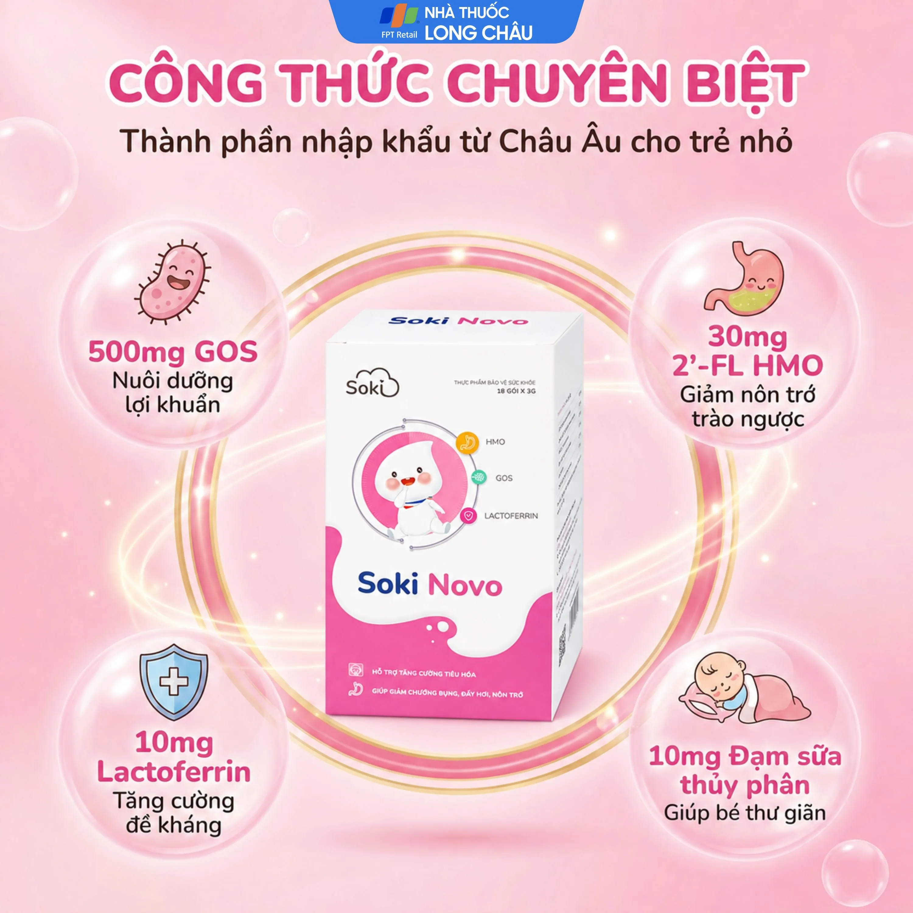 Bột hòa tan Soki Novo hỗ trợ tăng cường tiêu hóa, giúp giảm chướng bụng (18 gói x 3g) 4