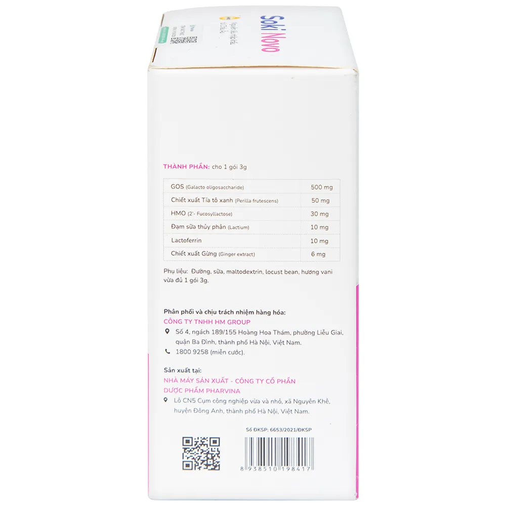 Bột hòa tan Soki Novo hỗ trợ tăng cường tiêu hóa, giúp giảm chướng bụng (18 gói x 3g) 9