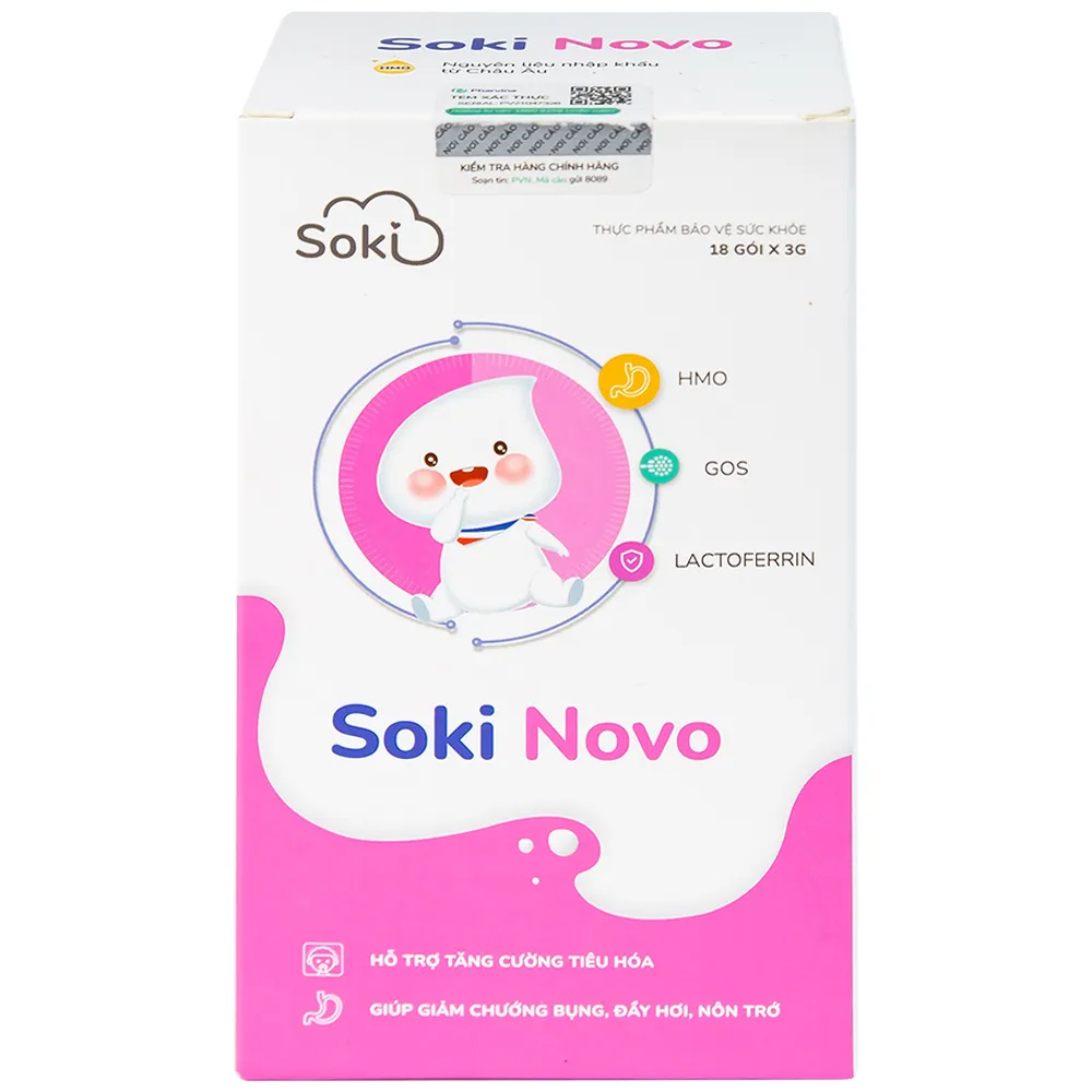 Bột hòa tan Soki Novo hỗ trợ tăng cường tiêu hóa, giúp giảm chướng bụng (18 gói x 3g) 11