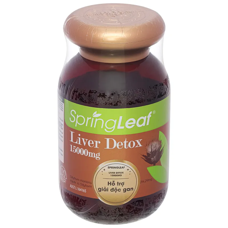 VIÊN UỐNG HỖ TRỢ GIÚP GIẢI ĐỘC GAN, BẢO VỆ GAN SPRING LEAF LIVER DETOX 15000MG 60V 2