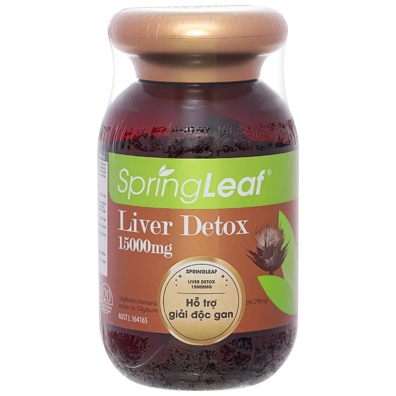 VIÊN UỐNG HỖ TRỢ GIÚP GIẢI ĐỘC GAN, BẢO VỆ GAN SPRING LEAF LIVER DETOX 15000MG 60V 3