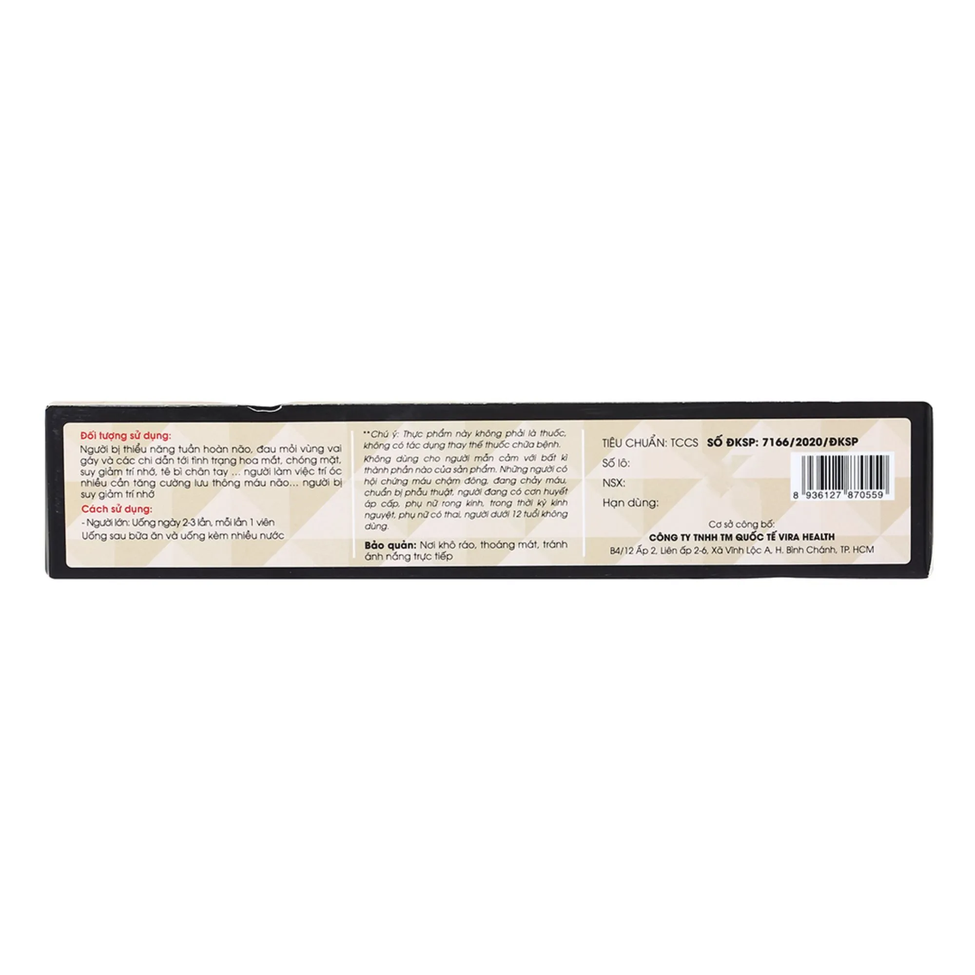 Tê Bì Chi Fast Cova Brain Alz – Hỗ trợ tuần hoàn não, giảm đau đầu, tê bì chân tay (30 viên) 4