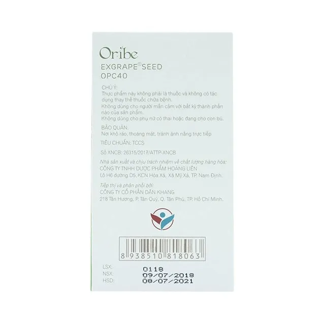 Thực phẩm bảo vệ sức khỏe Oribe (30 Viên) 4