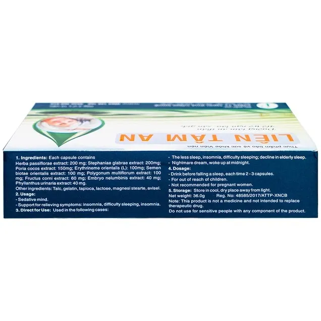 Thực phẩm bảo vệ sức khoẻ viên nén Liên Tâm An (30 Viên) 3
