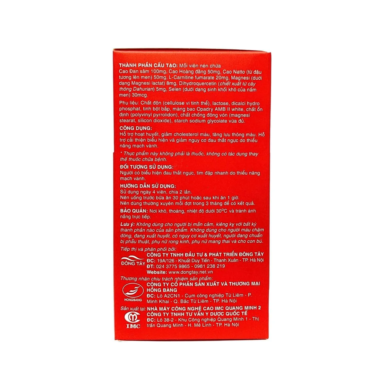 Thực phẩm bảo vệ sức khỏe Ích Tâm Khang Platinum 3