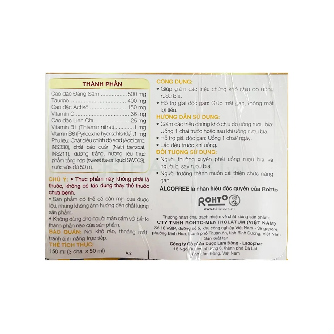 Thực Phẩm Bảo Vệ Sức Khỏe Alcofree 2