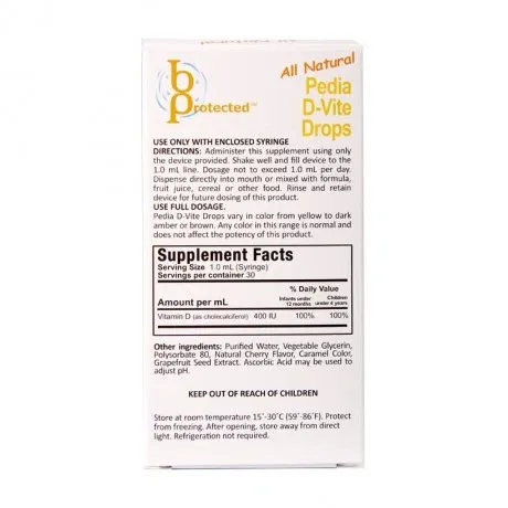 Thực phẩm bảo vệ sức khỏe All Natural Pedia D-Vite Drops - Vitamin D3 cho trẻ em (30ml) 5