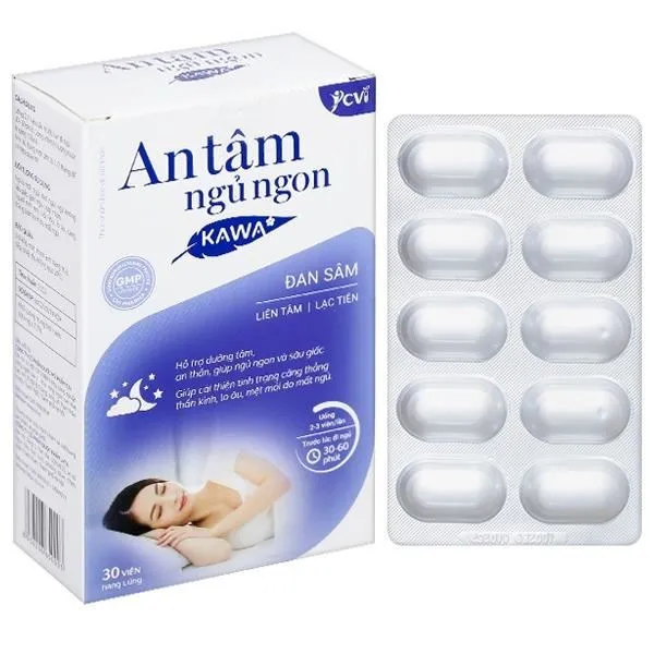 Combo 4 Thực phẩm bảo vệ sức khỏe An Tâm Ngủ Ngon Kawa