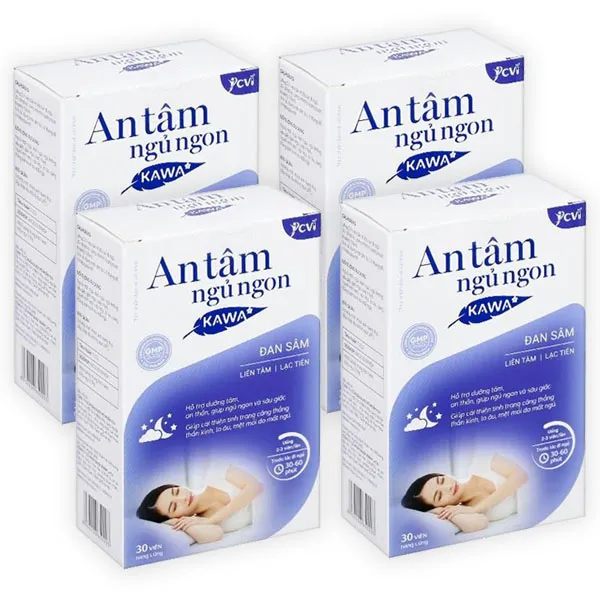 Combo 4 Thực phẩm bảo vệ sức khỏe An Tâm Ngủ Ngon Kawa 2