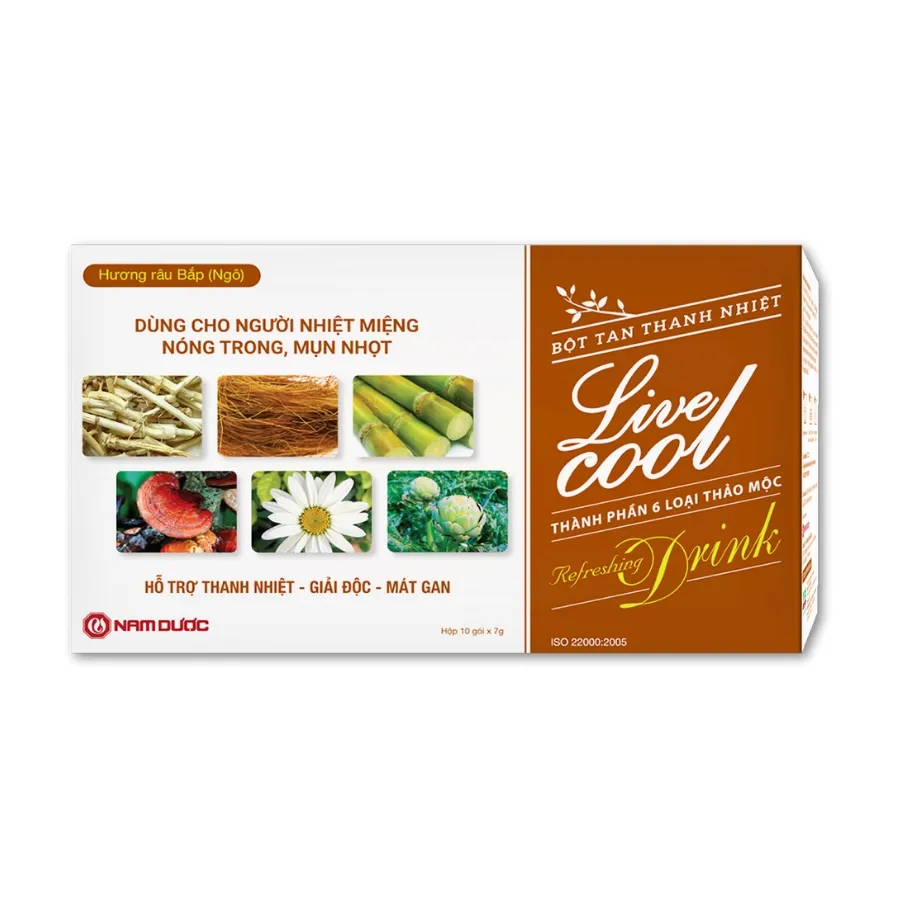 Thực phẩm bảo vệ sức khỏe bột sủi thanh nhiệt Livecool không đường (7g x 10 gói)