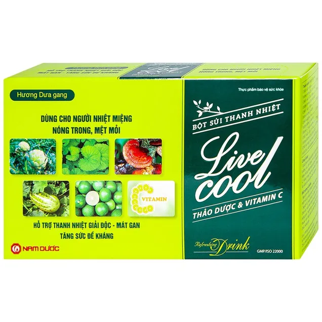 Bột sủi thanh nhiệt Live Cool (Hộp 10 gói x 7g) giúp mát gan và giải độc