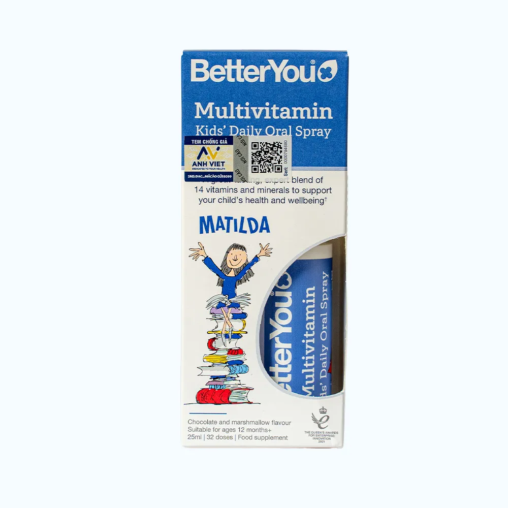 Thực phẩm bảo vệ sức khỏe BetterYou Multivitamin Kids' Daily Oral Spray (25ml) 2