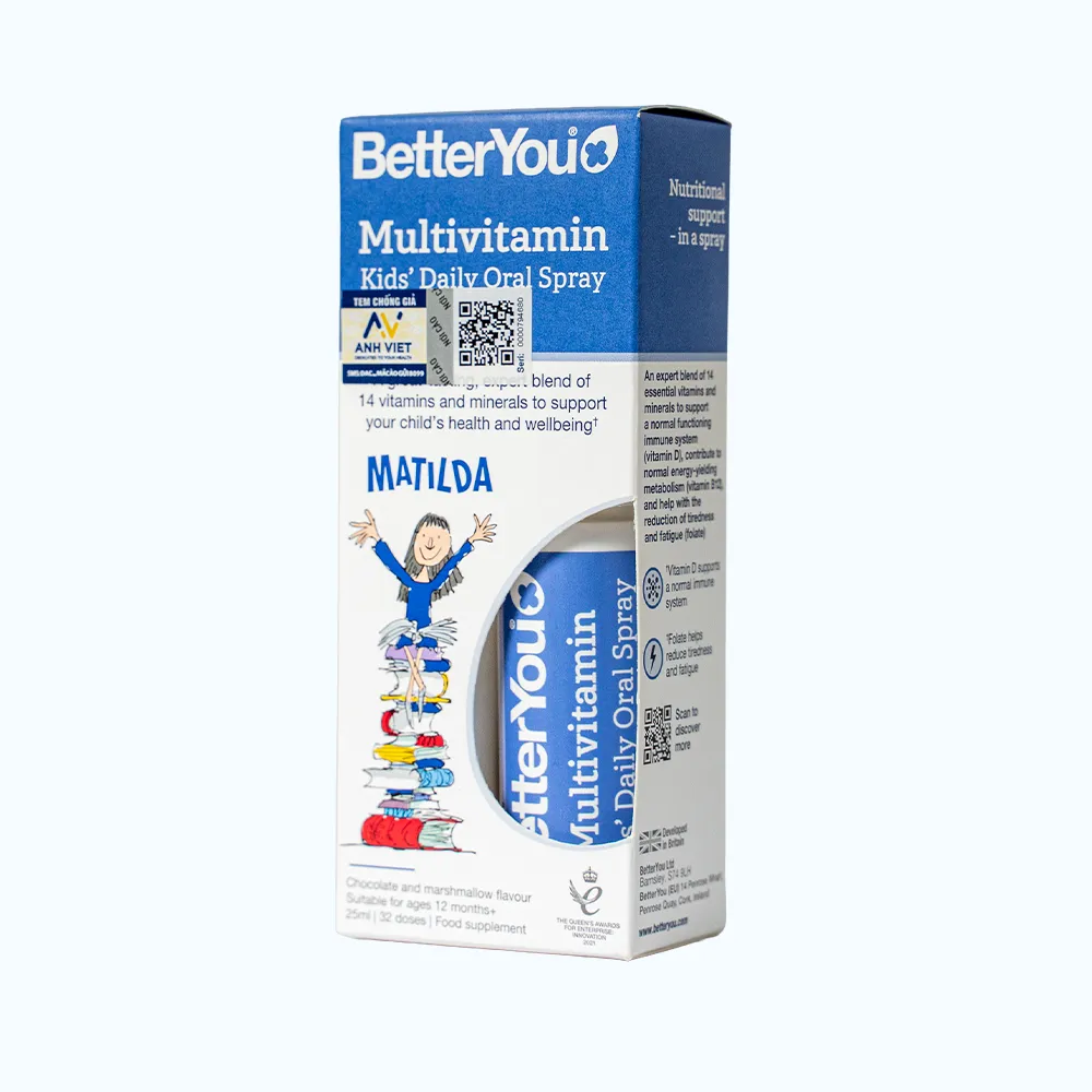 Thực phẩm bảo vệ sức khỏe BetterYou Multivitamin Kids' Daily Oral Spray (25ml) 3