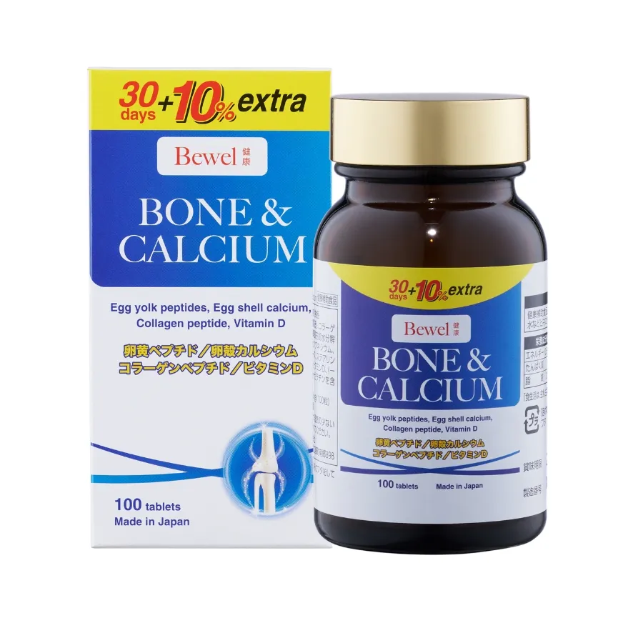 Thực phẩm bảo vệ sức khỏe Bewel Bone & Calcium bổ sung canxi (Hộp 100 viên)