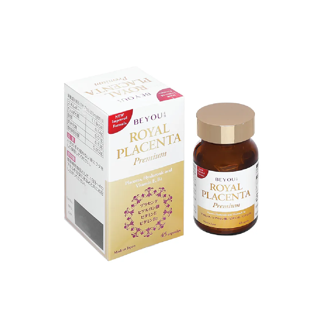 Thực phẩm bảo vệ sức khỏe Beyou Royal Placenta hỗ trợ làm đẹp da, sáng da, làm chậm quá trình lão hóa da. (45 viên)