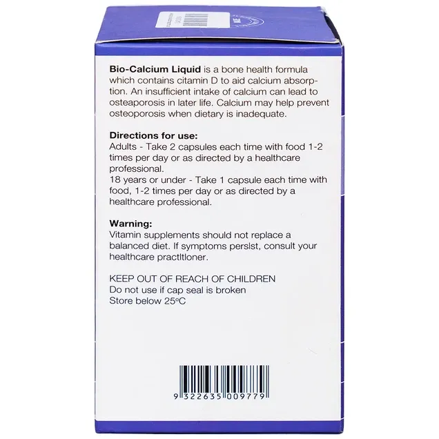 Thực phẩm bảo vệ sức khỏe Bio Calcium Liquid (90 viên) 3