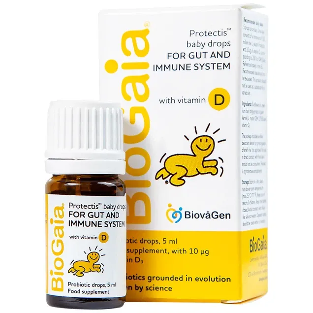 DUNG DỊCH BỔ SUNG LỢI KHUẨN VÀ VITAMIN D3 BIOGAIA PROTECTIS BABY DROPS WITH VITAMIN D3 5ML