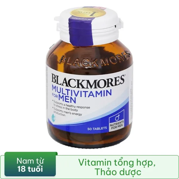 VIÊN UỐNG HỖ TRỢ SỨC KHỎE NAM GIỚI BLACKMORES MULTIVITAMIN FOR MEN 50V