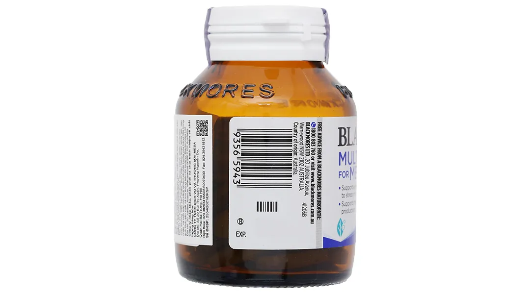 VIÊN UỐNG HỖ TRỢ SỨC KHỎE NAM GIỚI BLACKMORES MULTIVITAMIN FOR MEN 50V 3