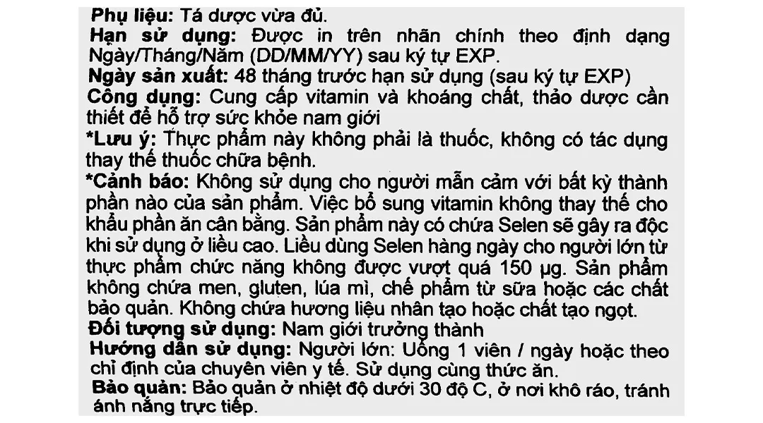 VIÊN UỐNG HỖ TRỢ SỨC KHỎE NAM GIỚI BLACKMORES MULTIVITAMIN FOR MEN 50V 7
