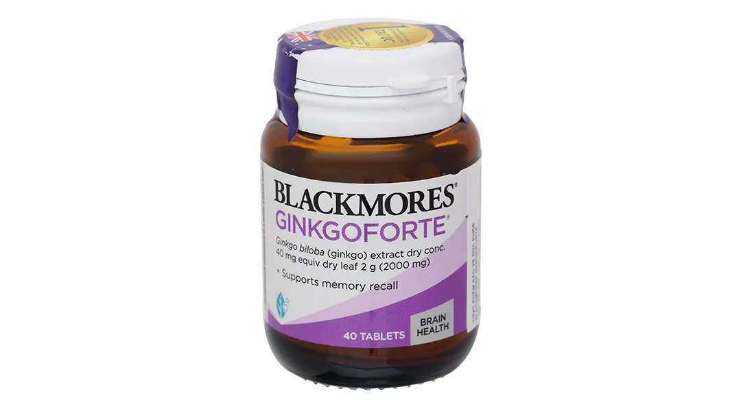 VIÊN UỐNG HỖ TRỢ TUẦN HOÀN MÁU NÃO BLACKMORES GINKGO FORTE 40V 2
