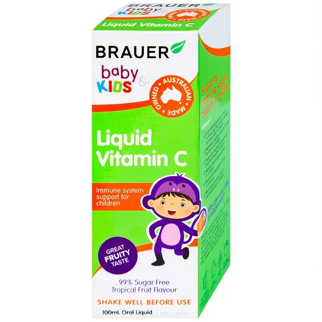 Thực phẩm bảo vệ sức khỏe Brauer Baby Kids Liquid Vitamin C (100ml) 5