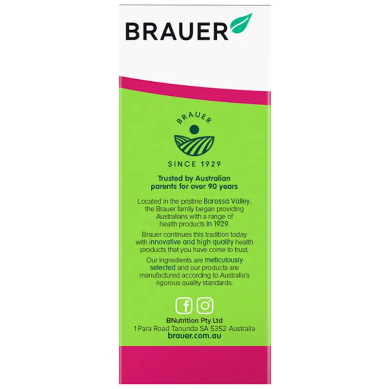 SIRO GIÚP XƯƠNG RĂNG CHẮC KHỎE BRAUER KIDS LIQUID CALCIUM WITH MAGNESIUM AND ZINC 200ML 6
