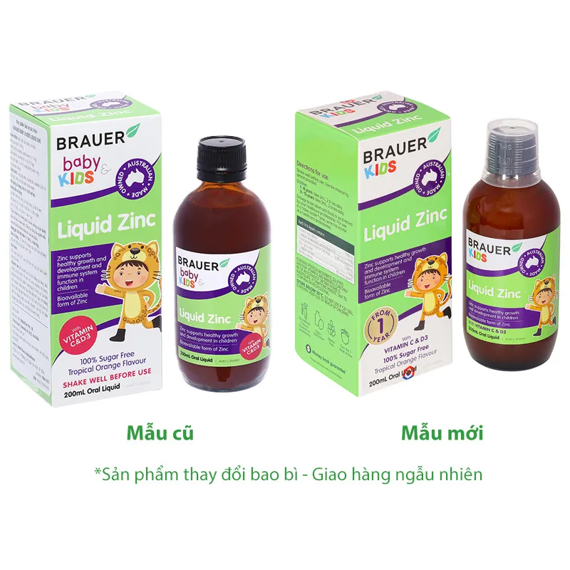 SIRO BỔ SUNG KẼM CHO TRẺ BRAUER BABY & KIDS LIQUID ZINC 200ML 2