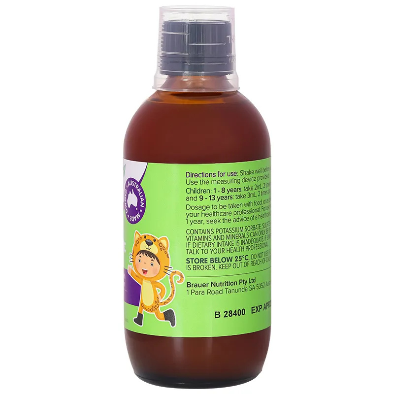 SIRO BỔ SUNG KẼM CHO TRẺ BRAUER BABY & KIDS LIQUID ZINC 200ML 10