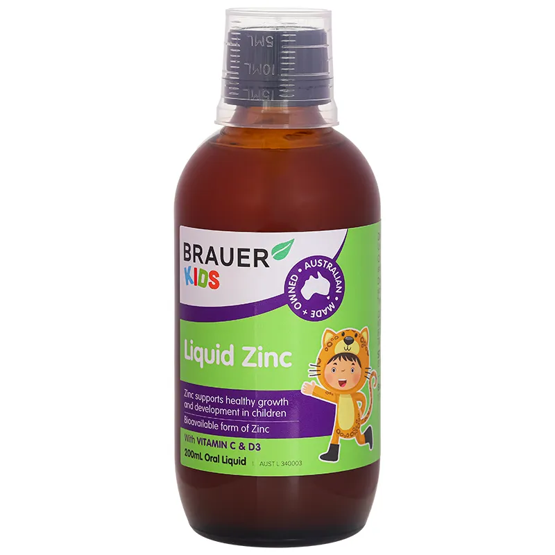 SIRO BỔ SUNG KẼM CHO TRẺ BRAUER BABY & KIDS LIQUID ZINC 200ML 9