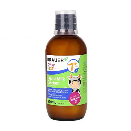 Thực phẩm bảo vệ sức khỏe Brauer Baby & Kids Liquid Milk Calcium (200ml) 2