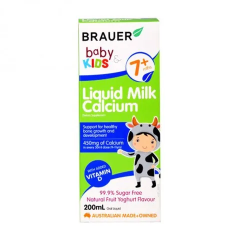 Thực phẩm bảo vệ sức khỏe Brauer Baby & Kids Liquid Milk Calcium (200ml) 3