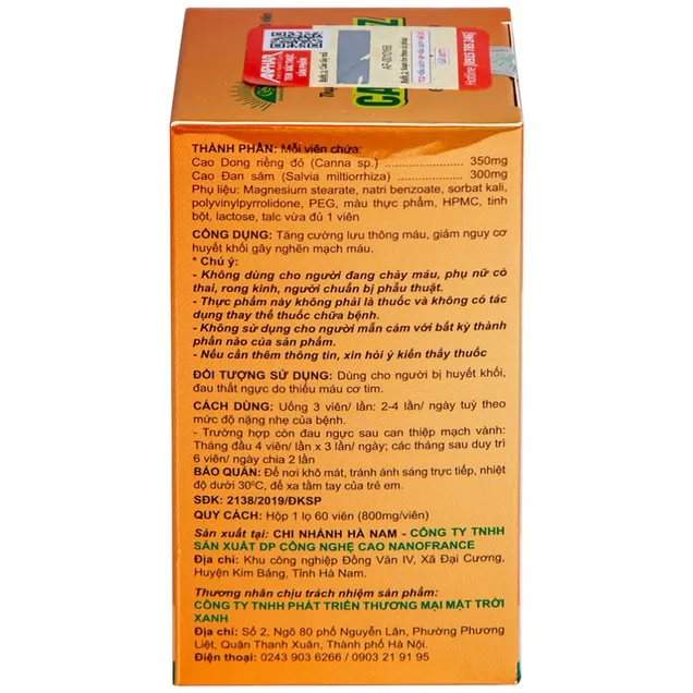Thực phẩm bảo vệ sức khỏe Cardocorz (60 viên) 4
