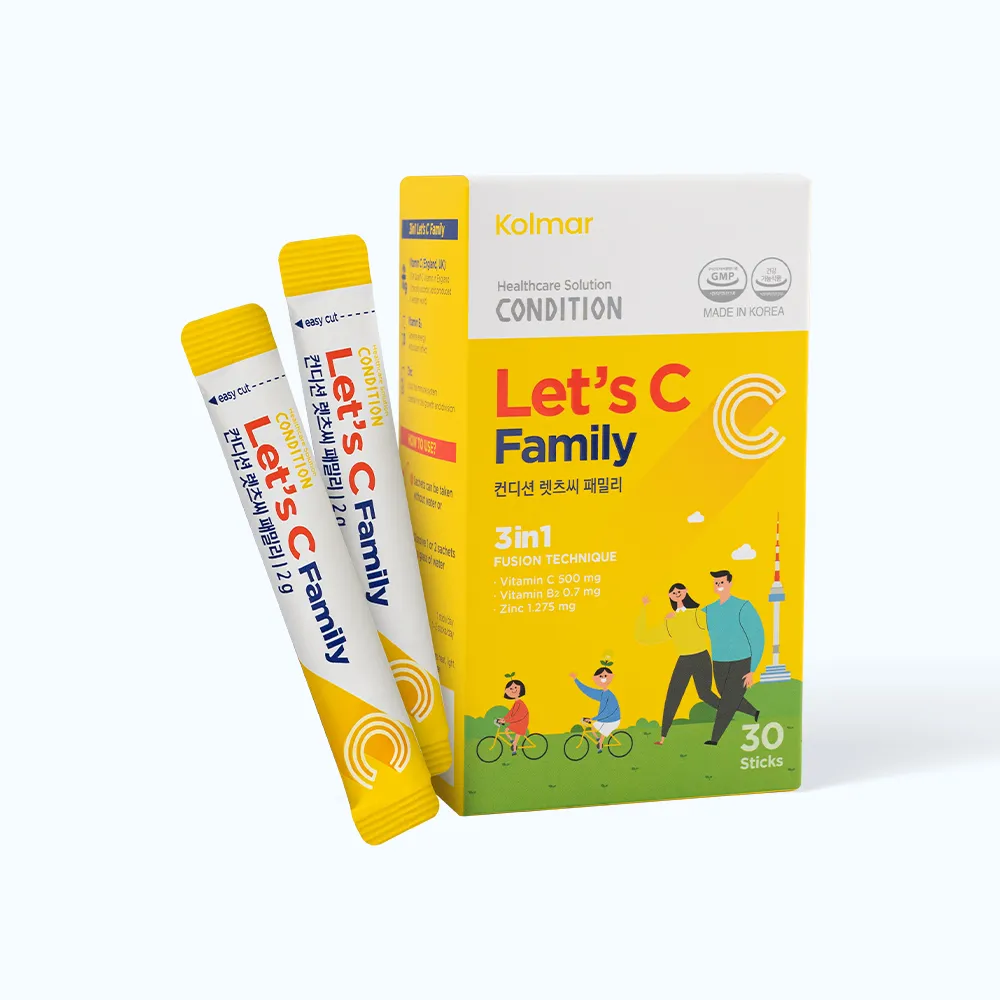 Thực phẩm bảo vệ sức khỏe CONDITION LET’S C FAMILY (30 gói) bổ sung Vitamin C