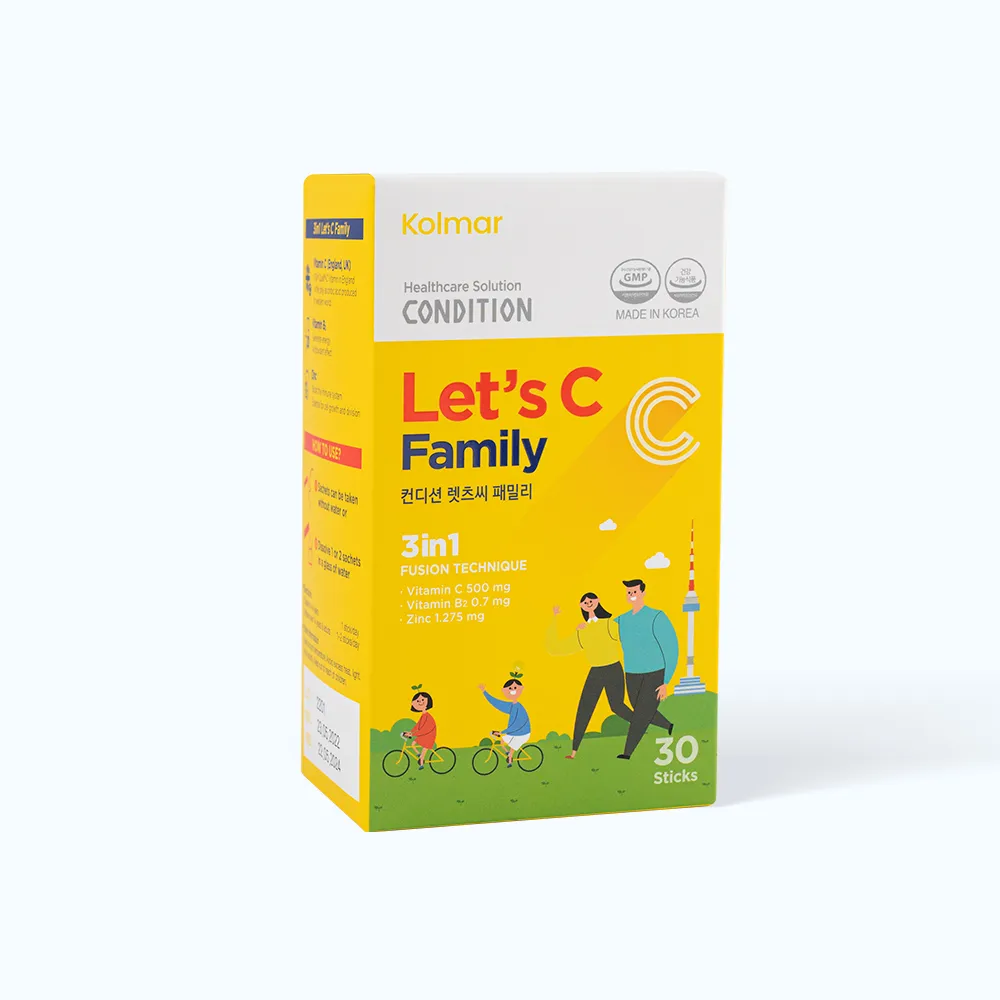Thực phẩm bảo vệ sức khỏe CONDITION LET’S C FAMILY (30 gói) bổ sung Vitamin C 2
