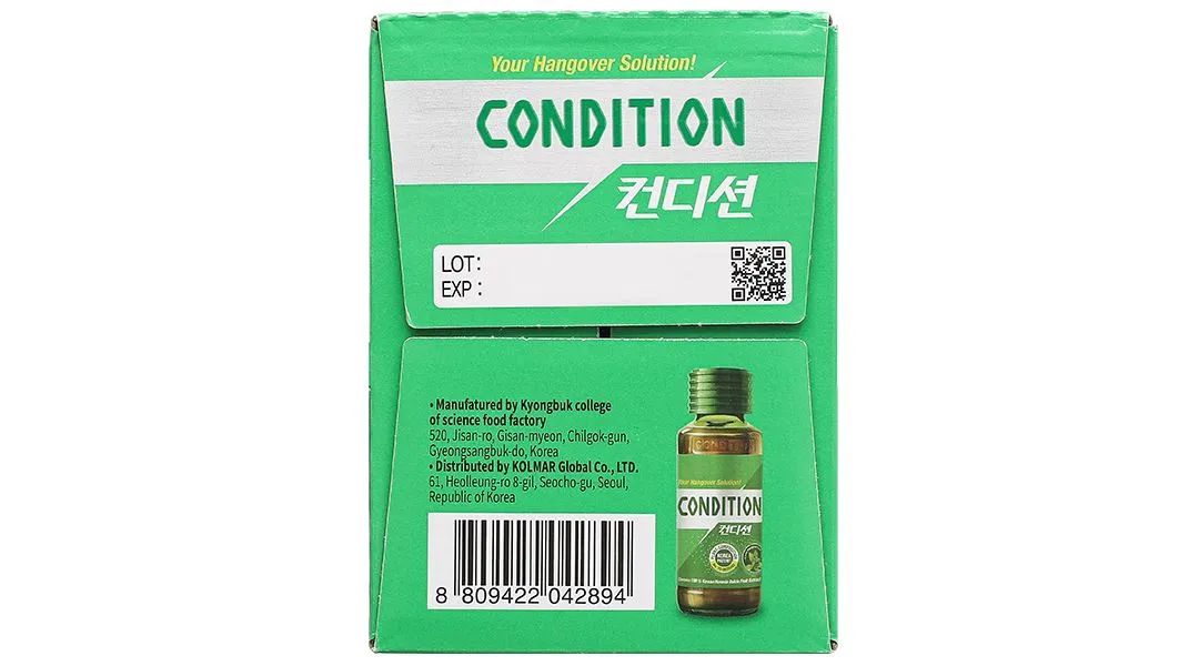 NƯỚC GIẢI RƯỢU CONDITION 100ML 5