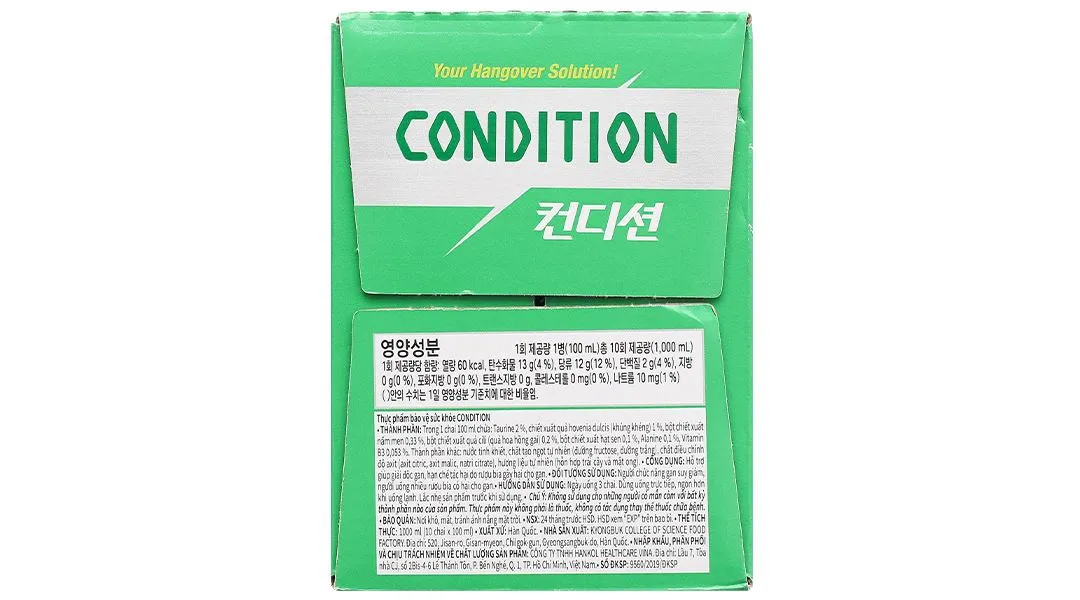 NƯỚC GIẢI RƯỢU CONDITION 100ML 6
