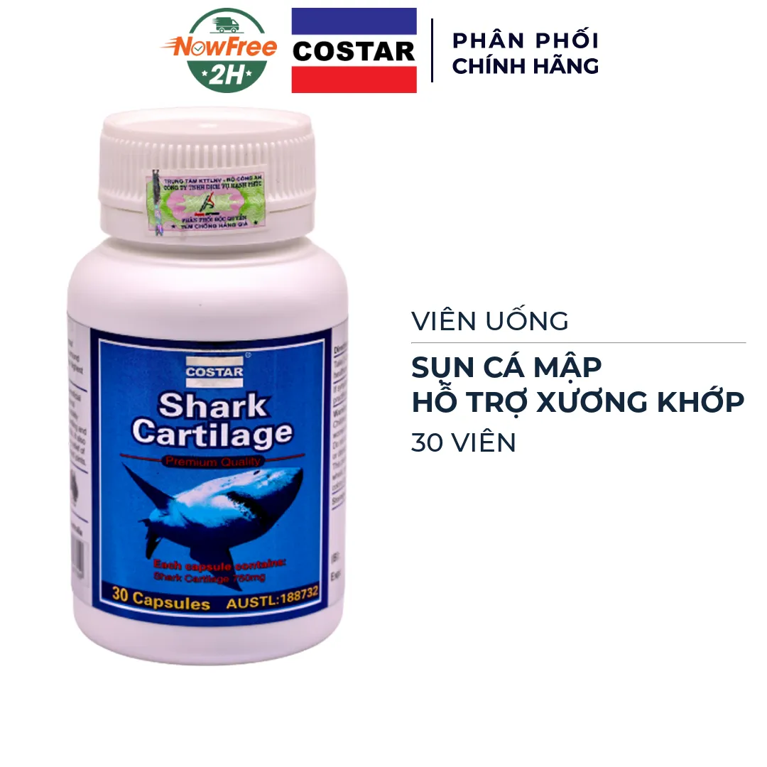 Costar Blue Shark Cartilage (Lọ 30 viên) giúp tăng cường dịch khớp