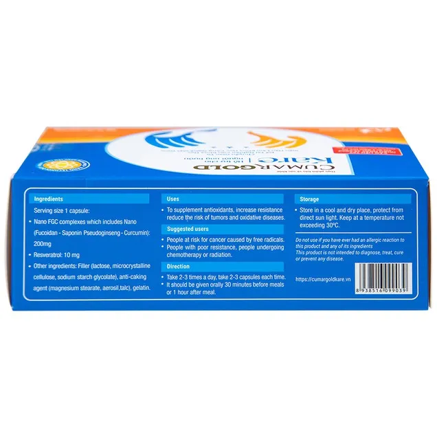 Thực phẩm bảo vệ sức khỏe Cumargold Kare (3 Vỉ X 10 Viên) 4
