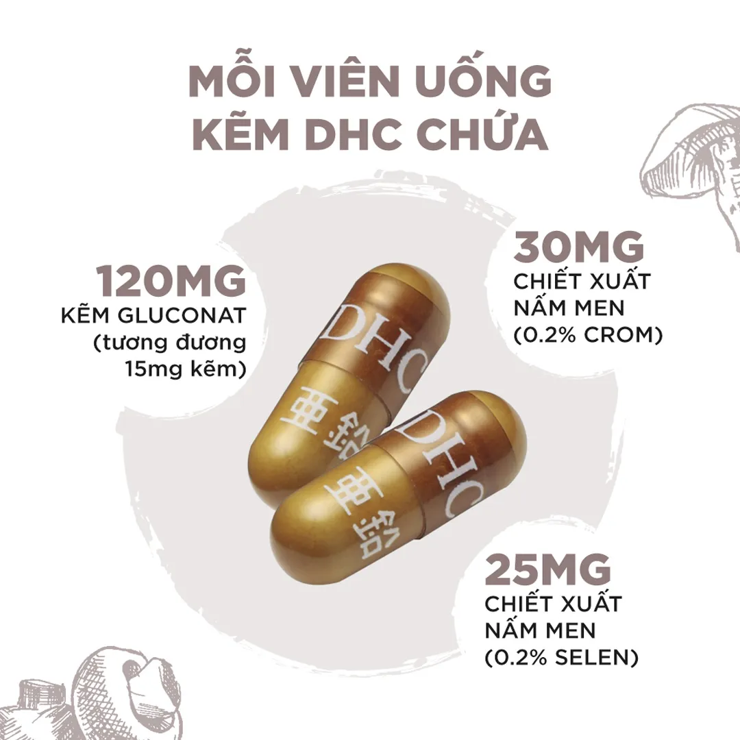 Thực Phẩm Bảo Vệ Sức Khỏe DHC Zinc 6