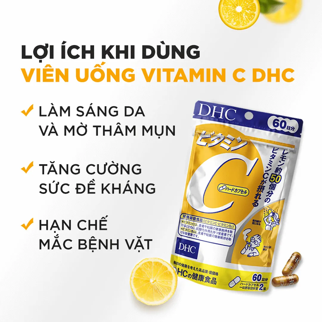 Thực Phẩm Bảo Vệ Sức Khỏe DHC Vitamin C Hard Capsule 6