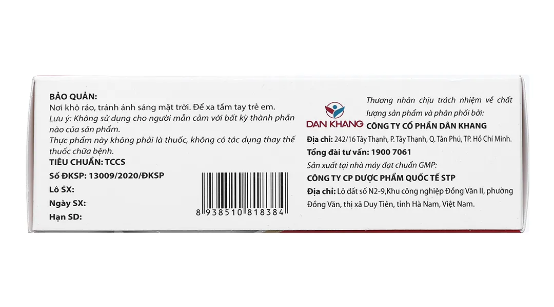 Thực phẩm bảo vệ sức khoẻ EDK500 bổ sung Vitamin E - Hộp 30 viên 5