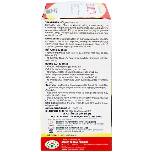 Thực phẩm bảo vệ sức khỏe Egaruta (30 gói x 3g) 3