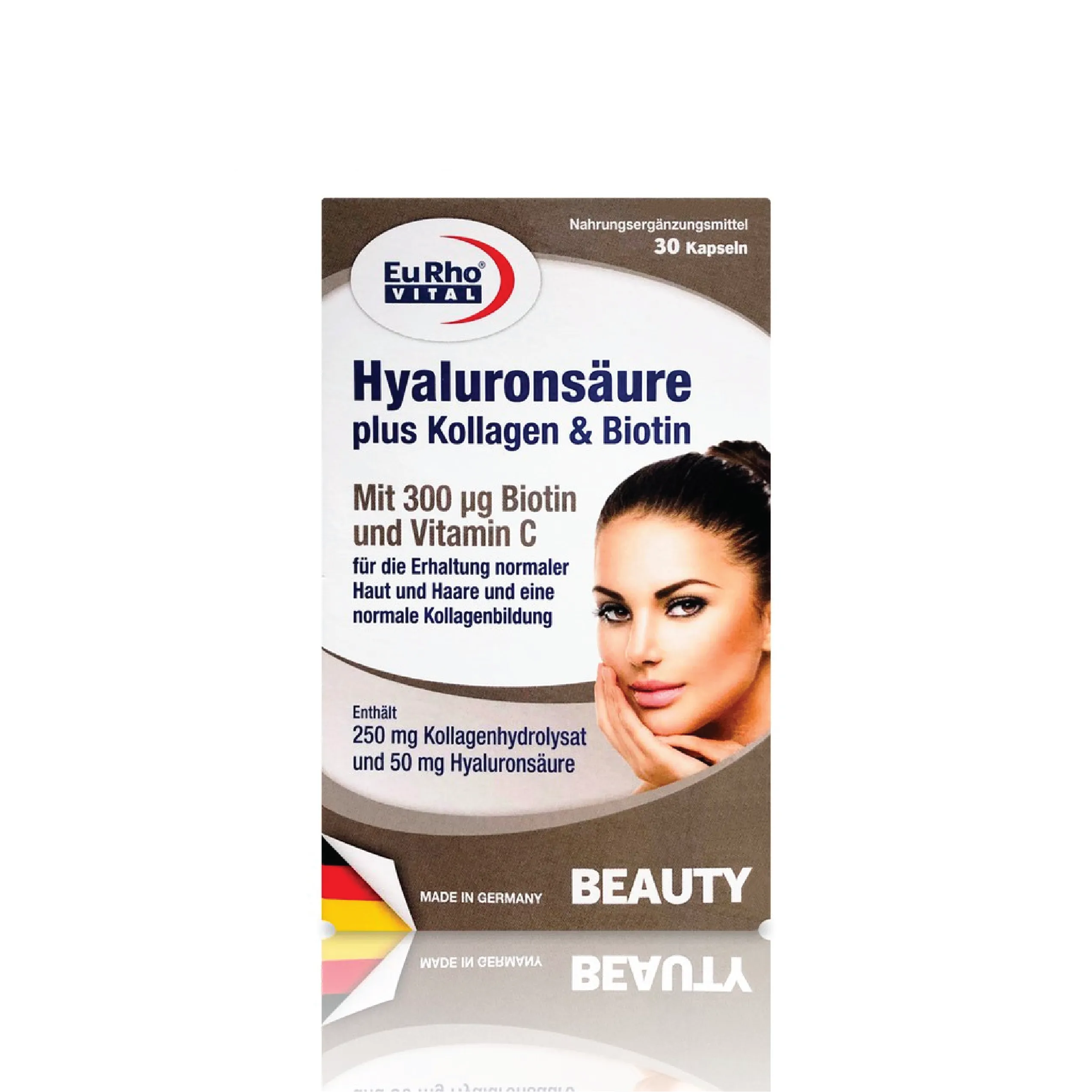 Thực phẩm bảo vệ sức khỏe EuRho® Vital Hyaluronsäure Plus Kollagen&Biotin (hộp 30 viên )