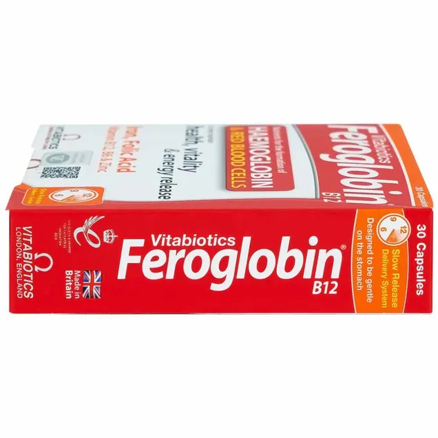 Thực phẩm bảo vệ sức khỏe Feroglobin B12 Capsules - Hỗ trợ bổ sung sắt, acid folic và vitamin (30 viên) 4